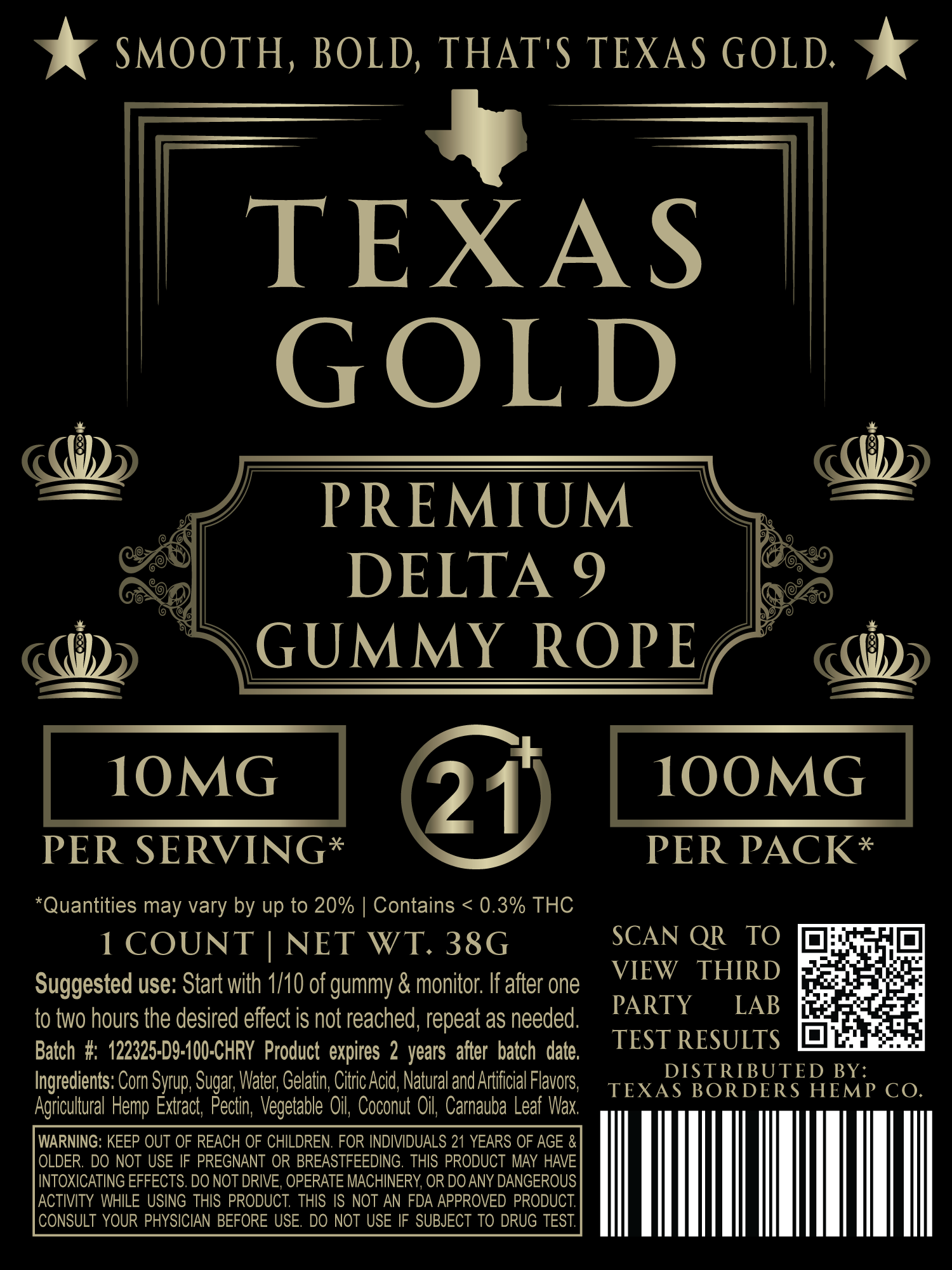 Gummy Rope | 100mg Delta 9 + 300mg CBD