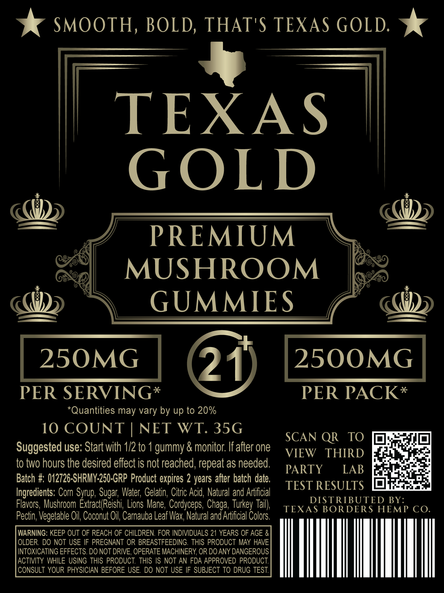 Mushroom Gummies | 250mg Functional Blend